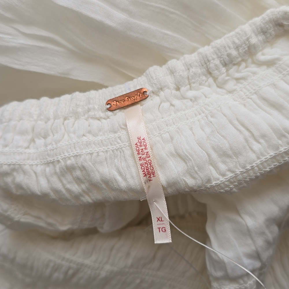 Free People White Midi Puff Sleeve Maxi Dress - Picture 9 of 12